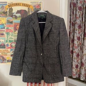 Ralph Lauren Wool plaid Blazer lightly used
